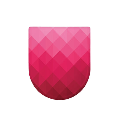 Pink Geometric Square Pattern Print Toilet Lid Cover