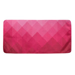 Pink Geometric Square Pattern Print Towel