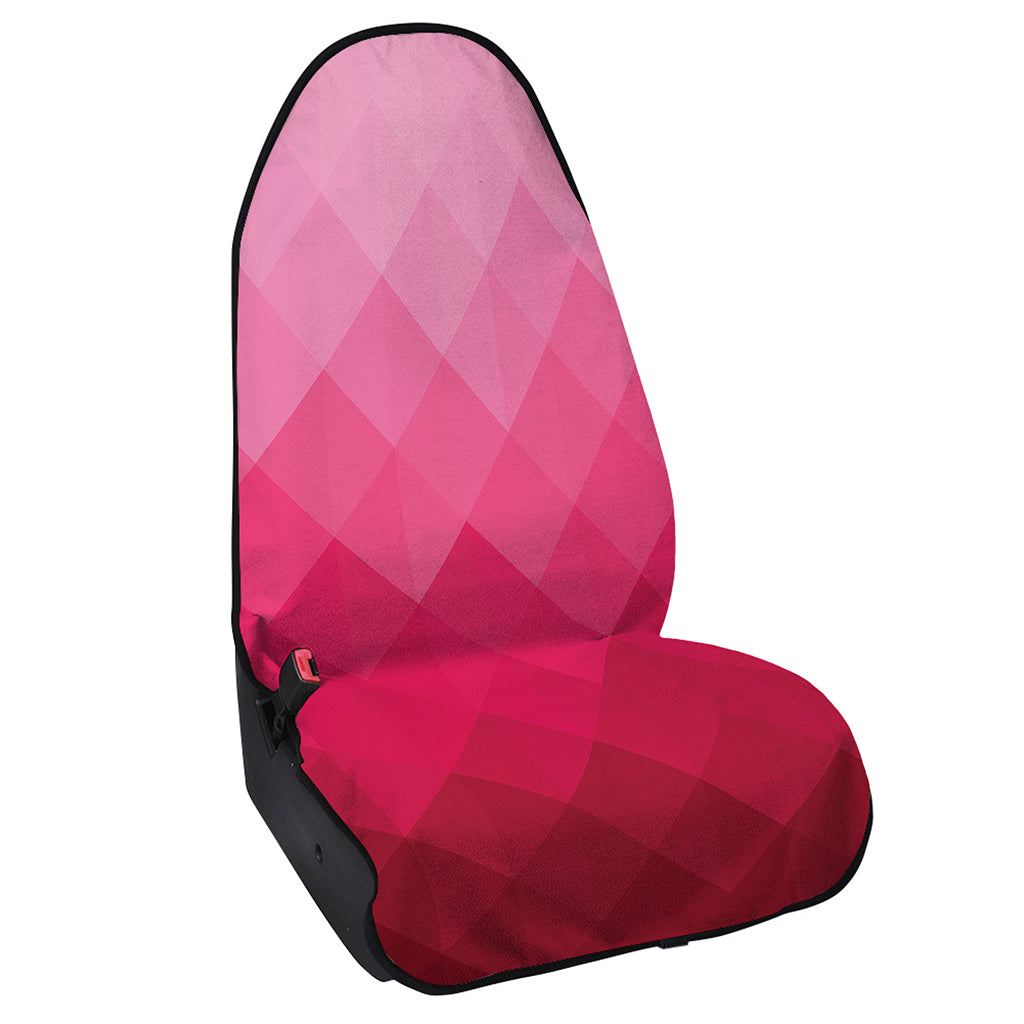 Pink Geometric Square Pattern Print Waterproof Car Seat Cover