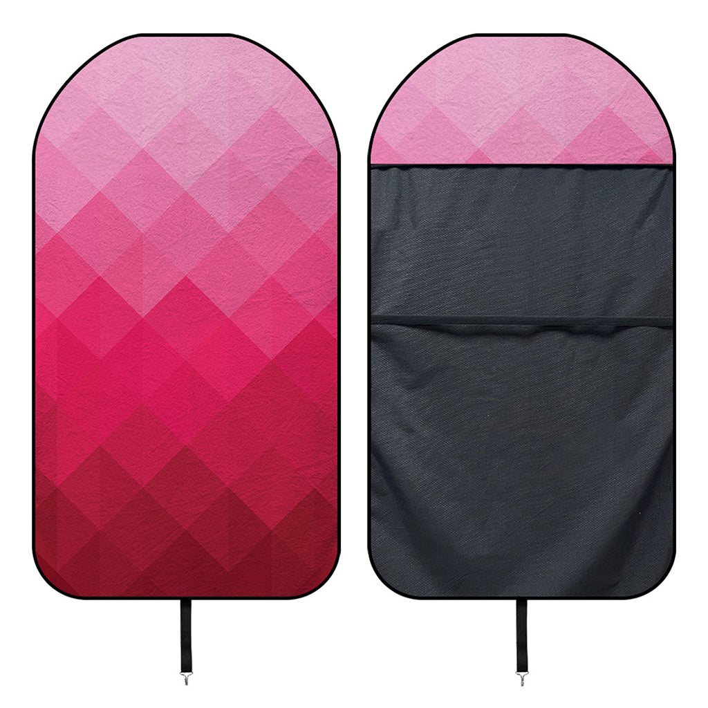 Pink Geometric Square Pattern Print Waterproof Car Seat Cover