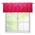 Pink Geometric Square Pattern Print Window Valance