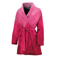 Pink Geometric Square Pattern Print Women's Bathrobe