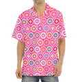 Pink Girly Flower Pattern Print Aloha Shirt
