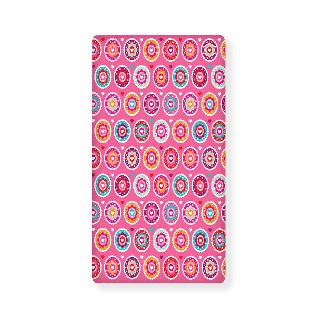 Pink Girly Flower Pattern Print Baby Crib Sheet