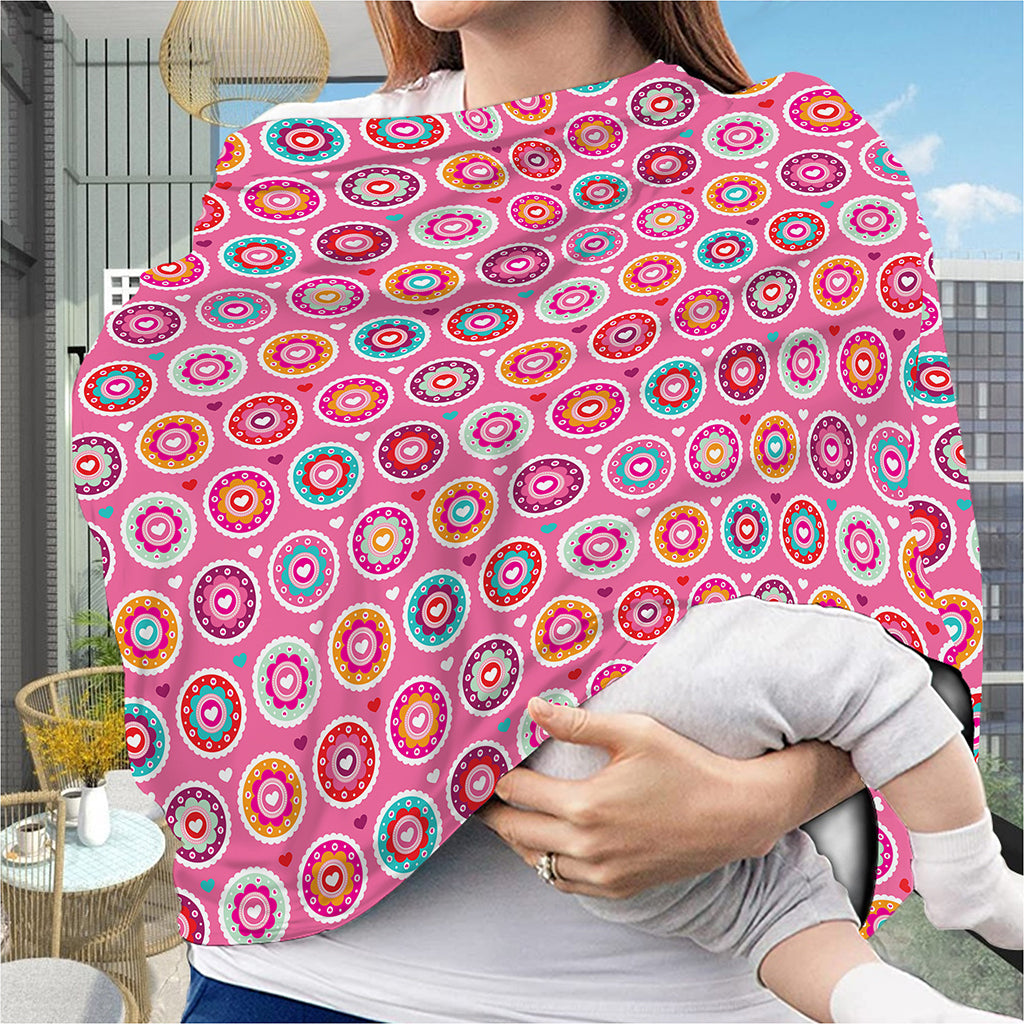 Pink Girly Flower Pattern Print Baby Seat Cover
