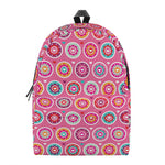 Pink Girly Flower Pattern Print Backpack