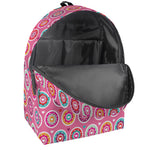 Pink Girly Flower Pattern Print Backpack