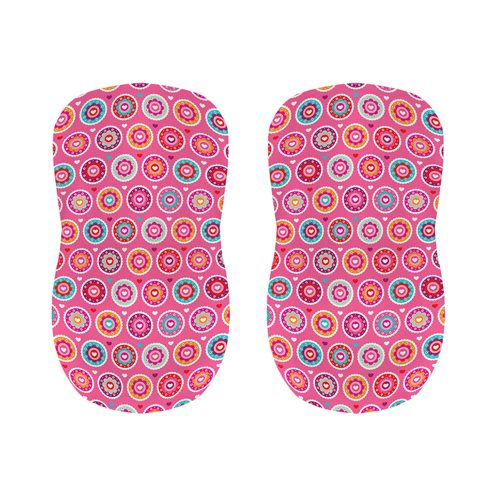 Pink Girly Flower Pattern Print Bar Stool Covers