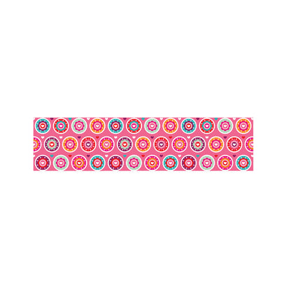 Pink Girly Flower Pattern Print Bed Runner