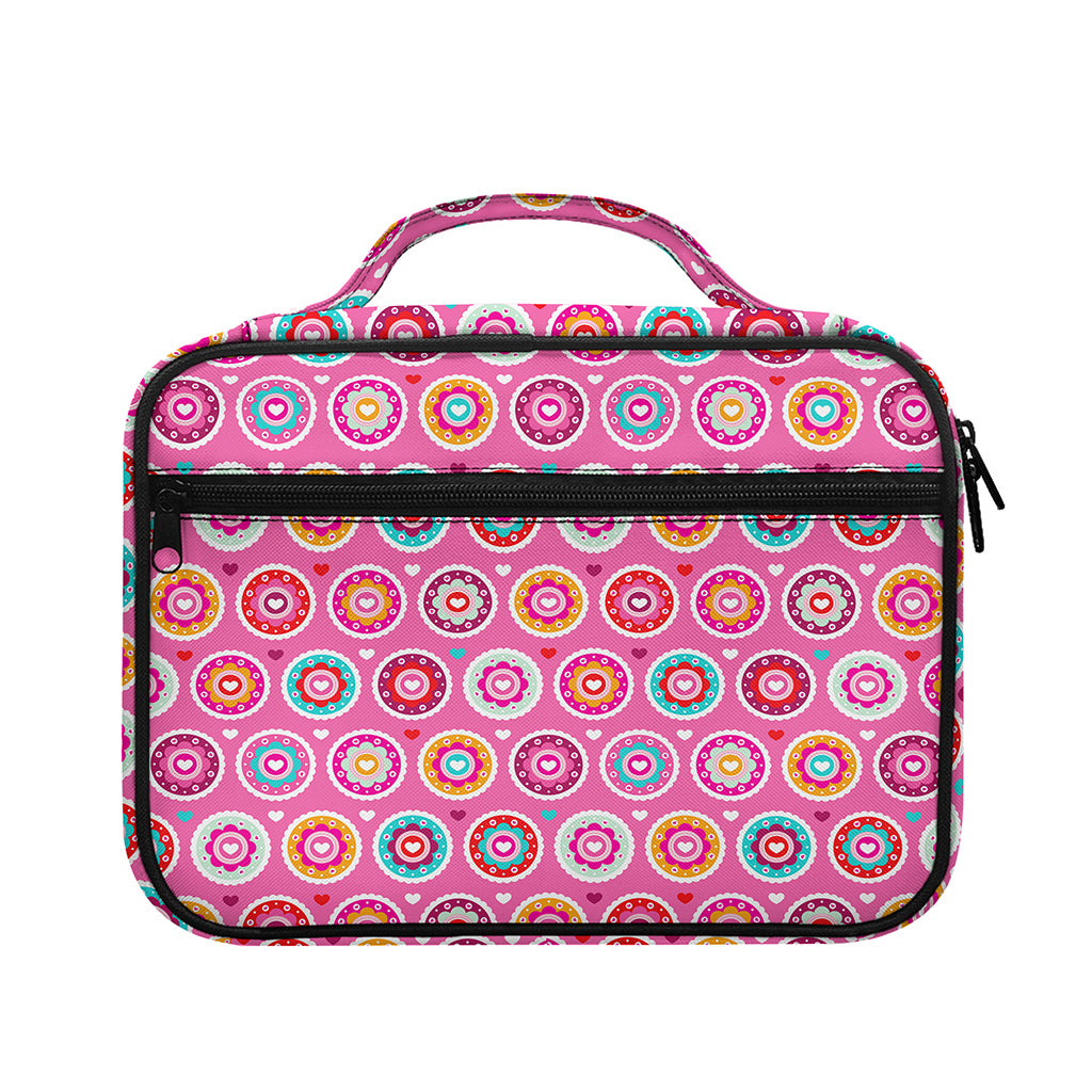 Pink Girly Flower Pattern Print Briefcase Bible Bag