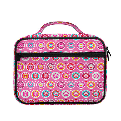 Pink Girly Flower Pattern Print Briefcase Bible Bag