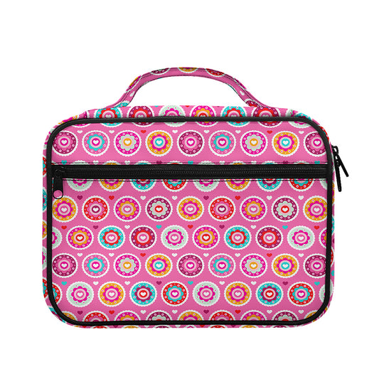 Pink Girly Flower Pattern Print Briefcase Bible Bag
