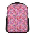 Pink Girly Flower Pattern Print Casual Backpack