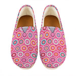 Pink Girly Flower Pattern Print Casual Shoes