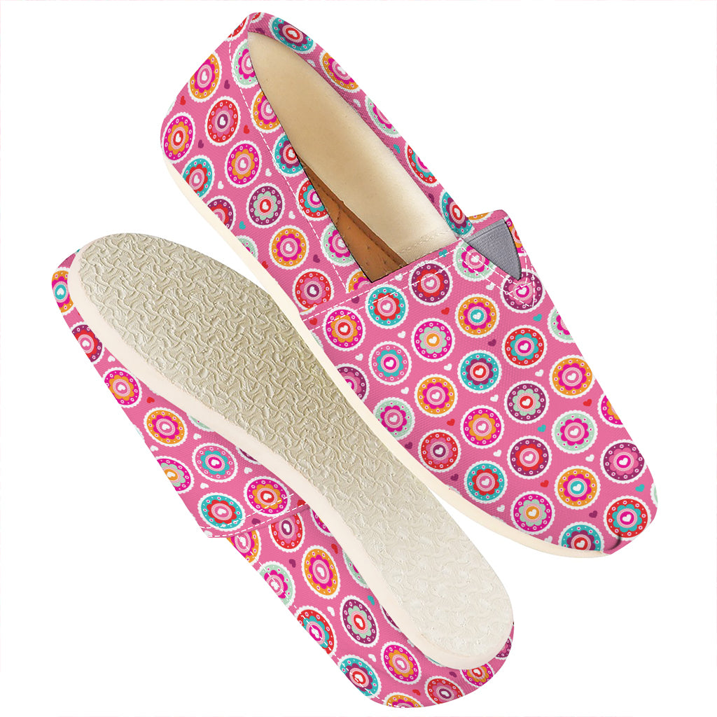 Pink Girly Flower Pattern Print Casual Shoes