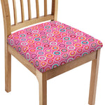 Pink Girly Flower Pattern Print Chair Cushion Cover