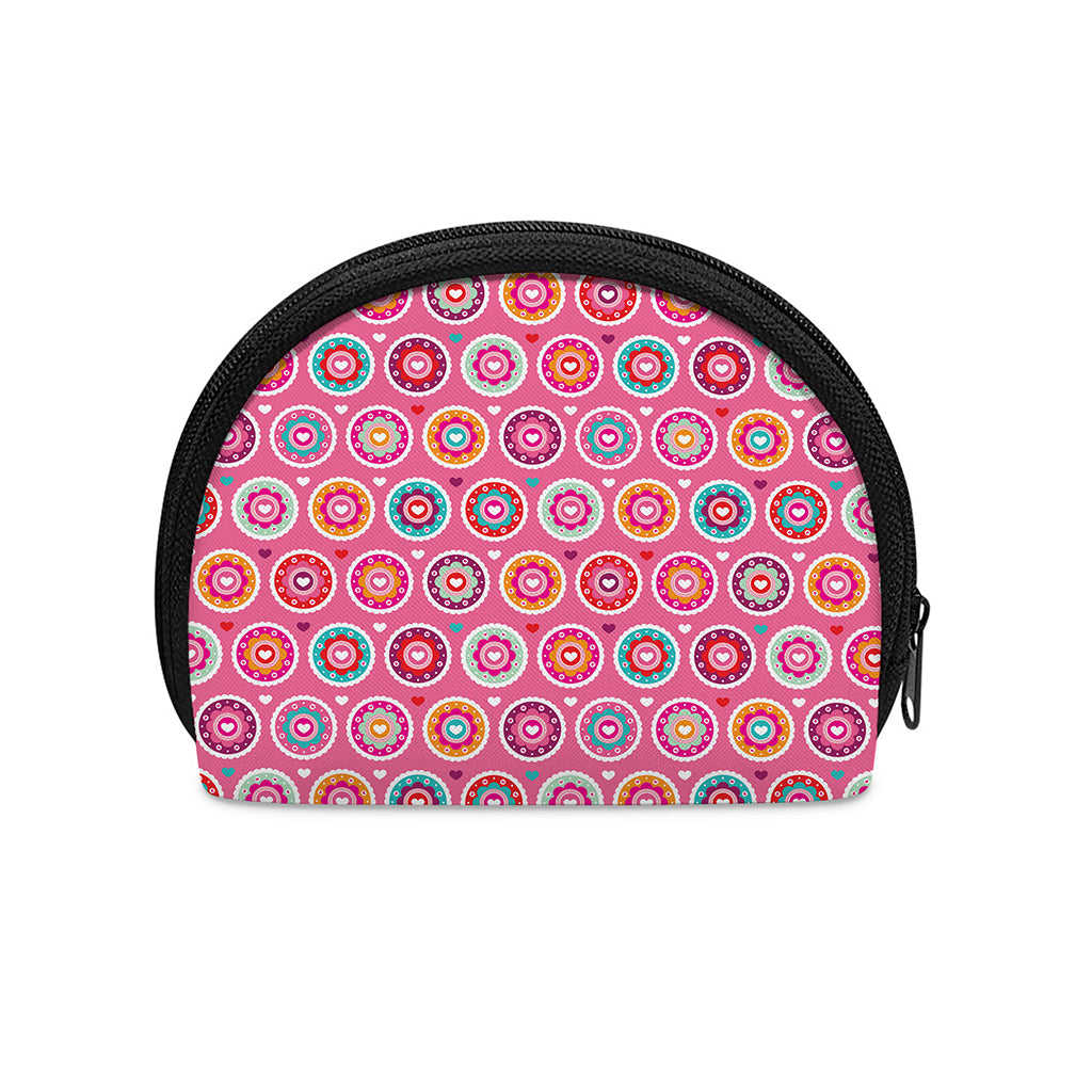 Pink Girly Flower Pattern Print Coin Purse