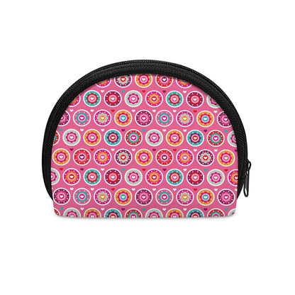 Pink Girly Flower Pattern Print Coin Purse