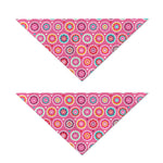 Pink Girly Flower Pattern Print Dog Bandana