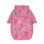 Pink Girly Flower Pattern Print Dog Zip Up Hoodie