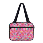 Pink Girly Flower Pattern Print Double Strap Bible Bag