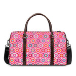 Pink Girly Flower Pattern Print Duffle Bag