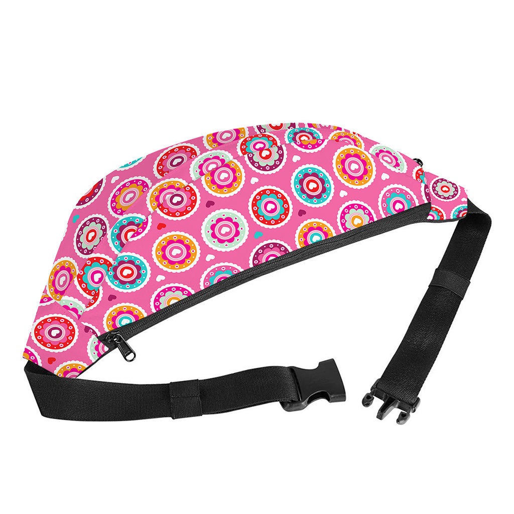Pink Girly Flower Pattern Print Fanny Pack