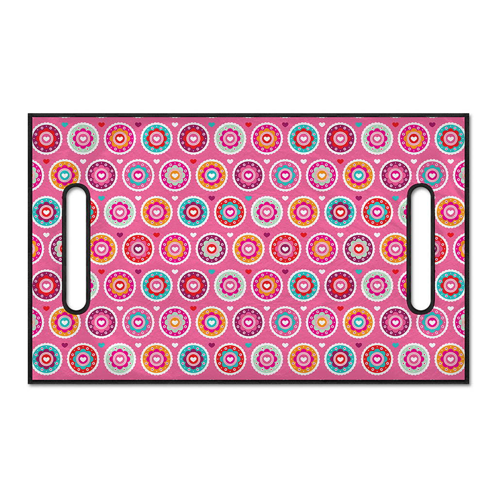 Pink Girly Flower Pattern Print Golf Cart Seat Cover