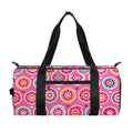 Pink Girly Flower Pattern Print Gym Bag