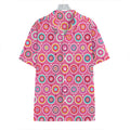 Pink Girly Flower Pattern Print Hawaiian Shirt