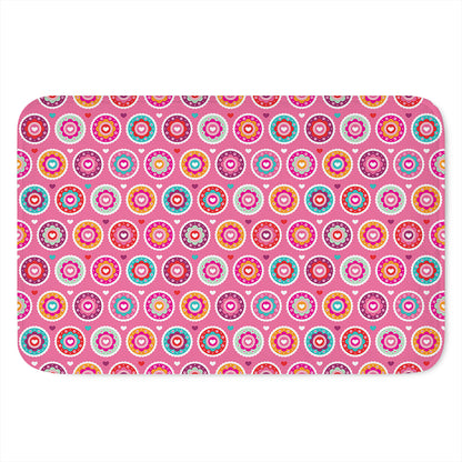 Pink Girly Flower Pattern Print Indoor Door Mat