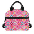 Pink Girly Flower Pattern Print Insulated Lunch Bag