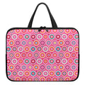Pink Girly Flower Pattern Print Laptop Sleeve With Handle