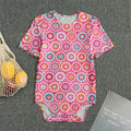 Pink Girly Flower Pattern Print Men's Bodysuit