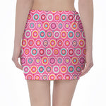 Pink Girly Flower Pattern Print Pencil Mini Skirt