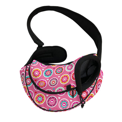 Pink Girly Flower Pattern Print Pet Sling Carrier