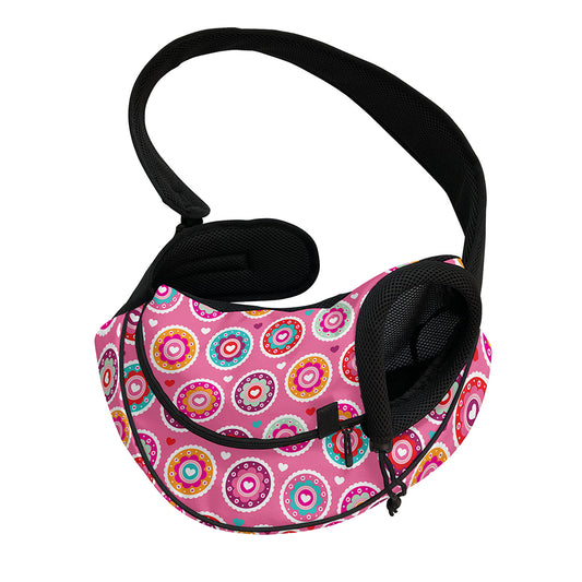 Pink Girly Flower Pattern Print Pet Sling Carrier