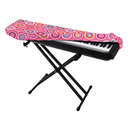 Pink Girly Flower Pattern Print Piano Keyboard Cover