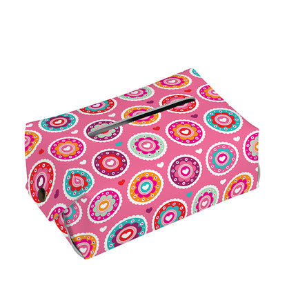 Pink Girly Flower Pattern Print Rectangle Tissue Box Cover