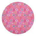 Pink Girly Flower Pattern Print Round Blanket