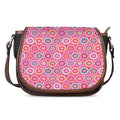 Pink Girly Flower Pattern Print Saddle Bag