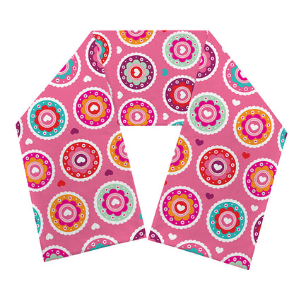 Pink Girly Flower Pattern Print Scarf