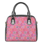 Pink Girly Flower Pattern Print Shoulder Handbag