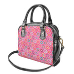 Pink Girly Flower Pattern Print Shoulder Handbag