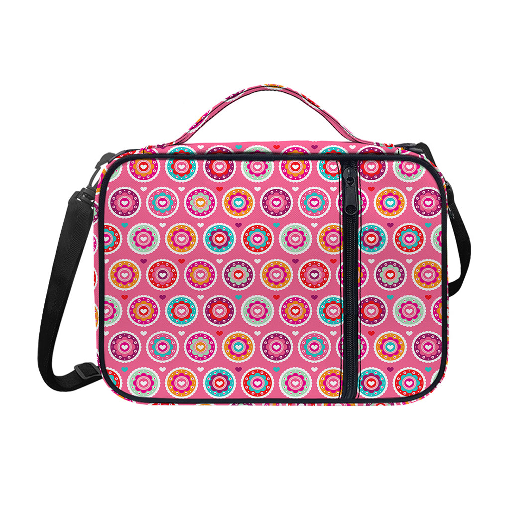 Pink Girly Flower Pattern Print Shoulder Strap Bible Bag
