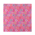 Pink Girly Flower Pattern Print Silk Bandana
