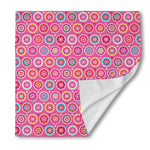 Pink Girly Flower Pattern Print Silk Bandana