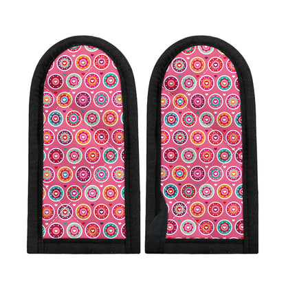 Pink Girly Flower Pattern Print Skillet Handle Cover