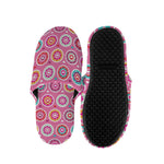Pink Girly Flower Pattern Print Slippers