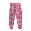 Pink Girly Flower Pattern Print Sweatpants